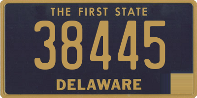 DE license plate 38445