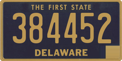 DE license plate 384452