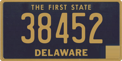 DE license plate 38452