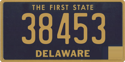 DE license plate 38453