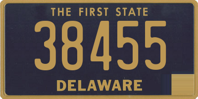 DE license plate 38455