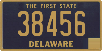 DE license plate 38456