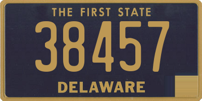 DE license plate 38457