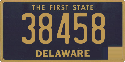 DE license plate 38458