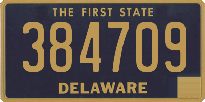 DE license plate 384709