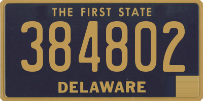 DE license plate 384802