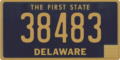 DE license plate 38483