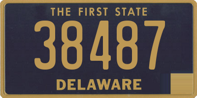 DE license plate 38487