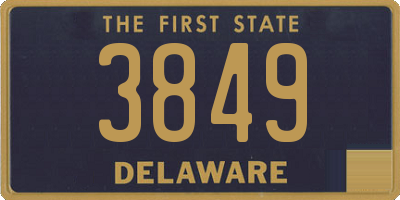 DE license plate 3849