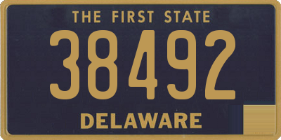 DE license plate 38492