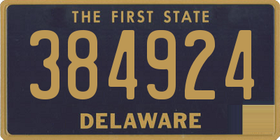 DE license plate 384924