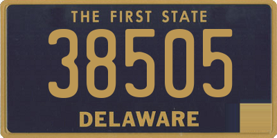 DE license plate 38505