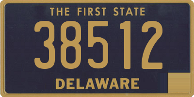 DE license plate 38512