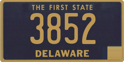 DE license plate 3852