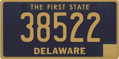 DE license plate 38522