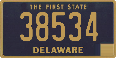 DE license plate 38534