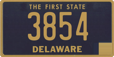 DE license plate 3854