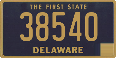 DE license plate 38540