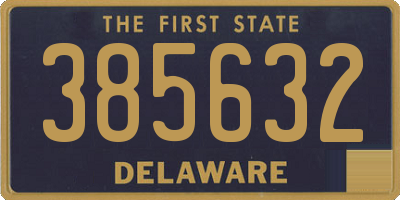 DE license plate 385632