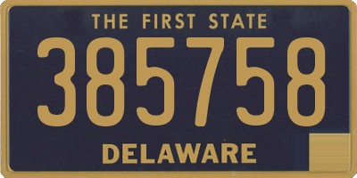 DE license plate 385758
