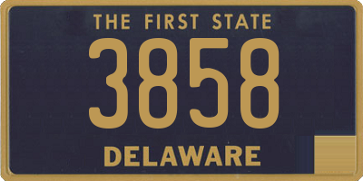 DE license plate 3858