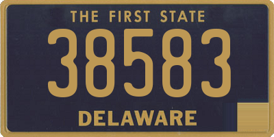 DE license plate 38583