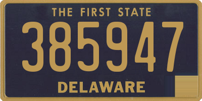 DE license plate 385947