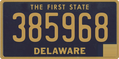 DE license plate 385968