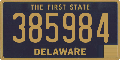DE license plate 385984