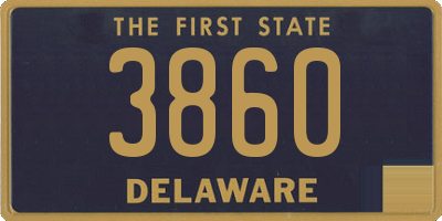 DE license plate 3860