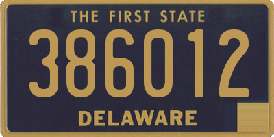 DE license plate 386012