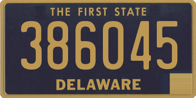 DE license plate 386045