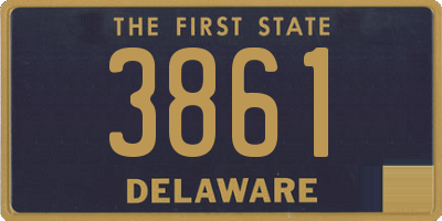 DE license plate 3861