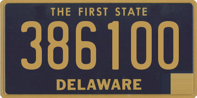 DE license plate 386100