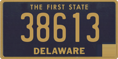 DE license plate 38613