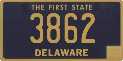 DE license plate 3862