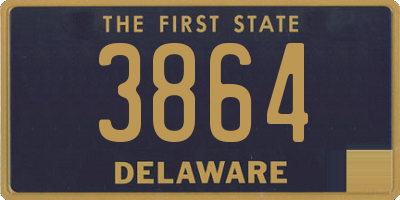 DE license plate 3864