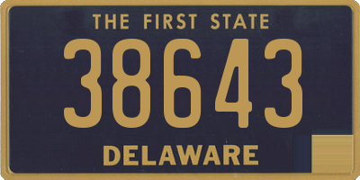 DE license plate 38643