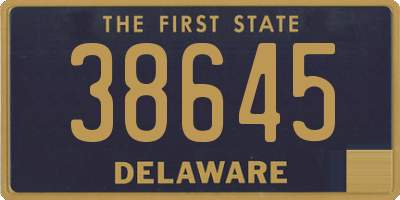 DE license plate 38645