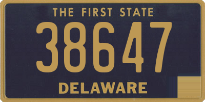 DE license plate 38647