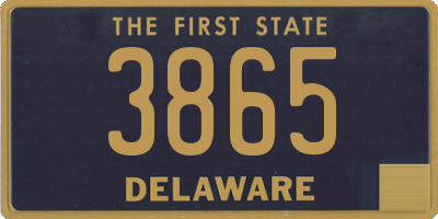 DE license plate 3865