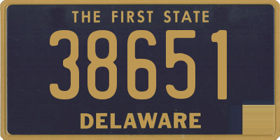 DE license plate 38651