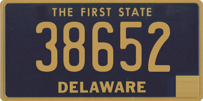 DE license plate 38652
