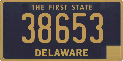 DE license plate 38653