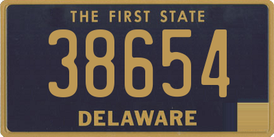 DE license plate 38654
