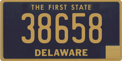 DE license plate 38658