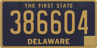 DE license plate 386604