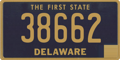 DE license plate 38662