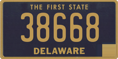 DE license plate 38668