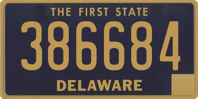 DE license plate 386684